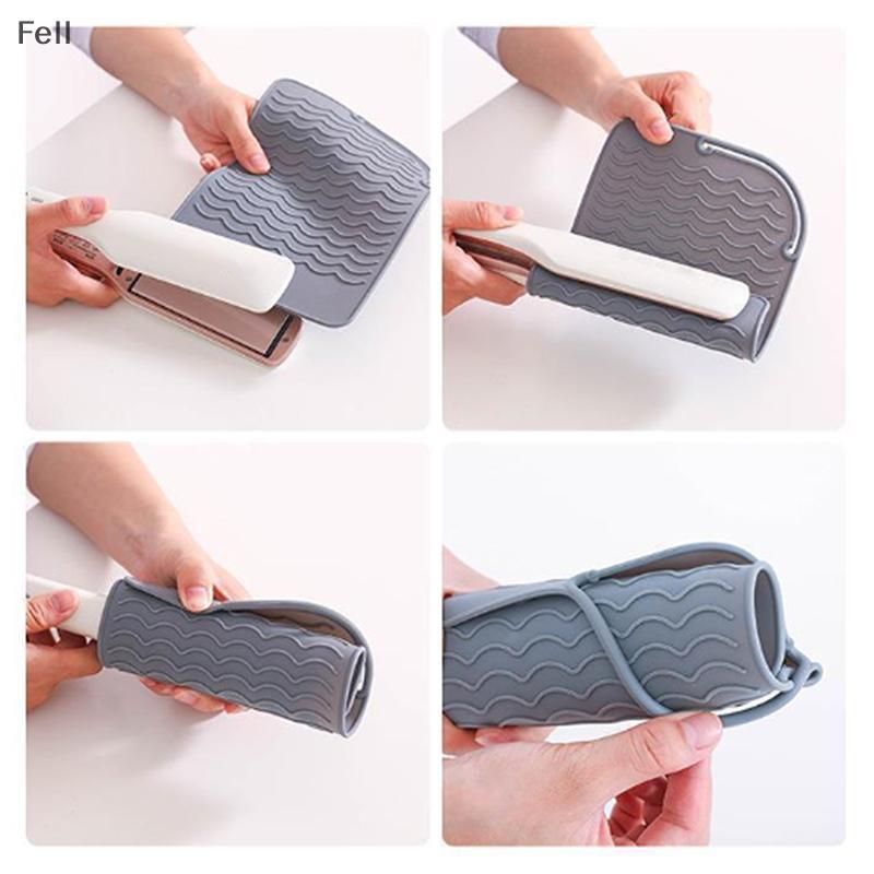 [Fel] Multifuncional Silicone Resistente Ao Calor Almofada Tapete De Isolamento Para Alisador De Cabelo Ondulação De Sti