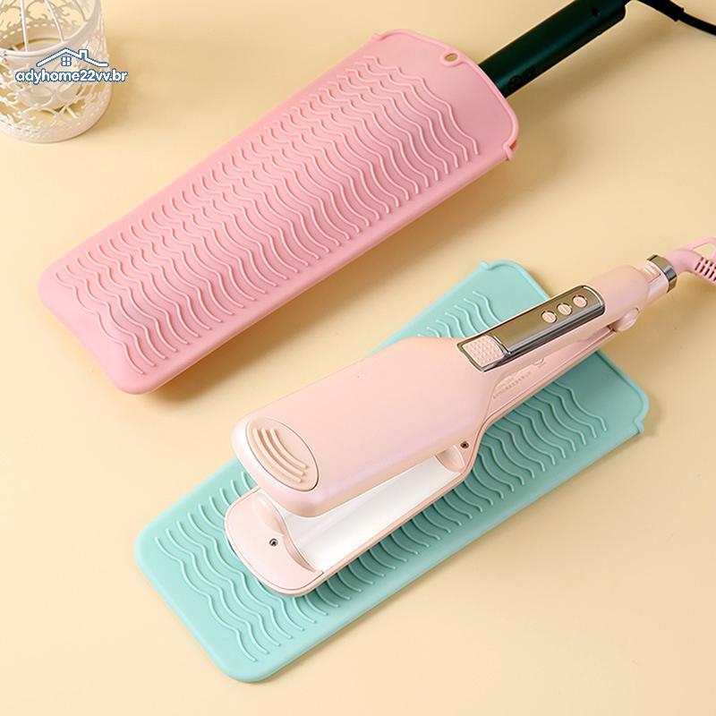 adyhome22vv 1 Peça Almofada Resistente Ao Calor De Silicone Para Alisador De Cabelo Curling Ferros Planos br