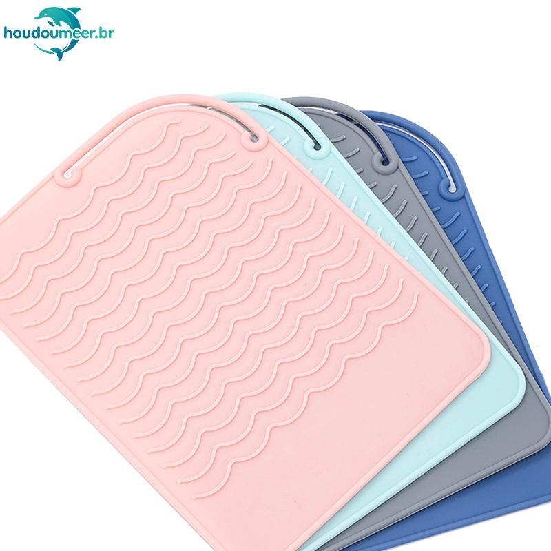 HOUDO 1PC Almofada Resistente Ao Calor De Silicone Para Alisador De Cabelo , Ferros Planos De Ondulação