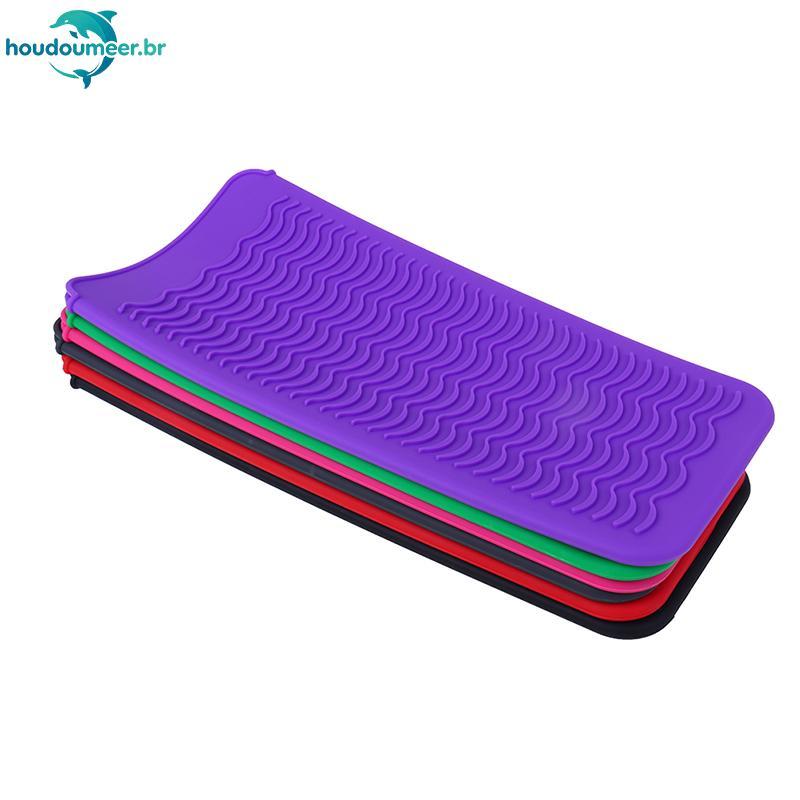 HOUDO Tapete Alisador De Cabelo Resistente Ao Calor Silicone Bolsa De Armazenamento De Bolso Para Viagens Em Casa