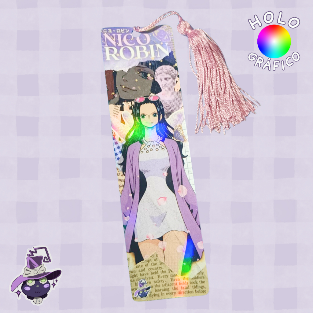 Marca página nico robin 18x5 one piece luffy marcador de livro