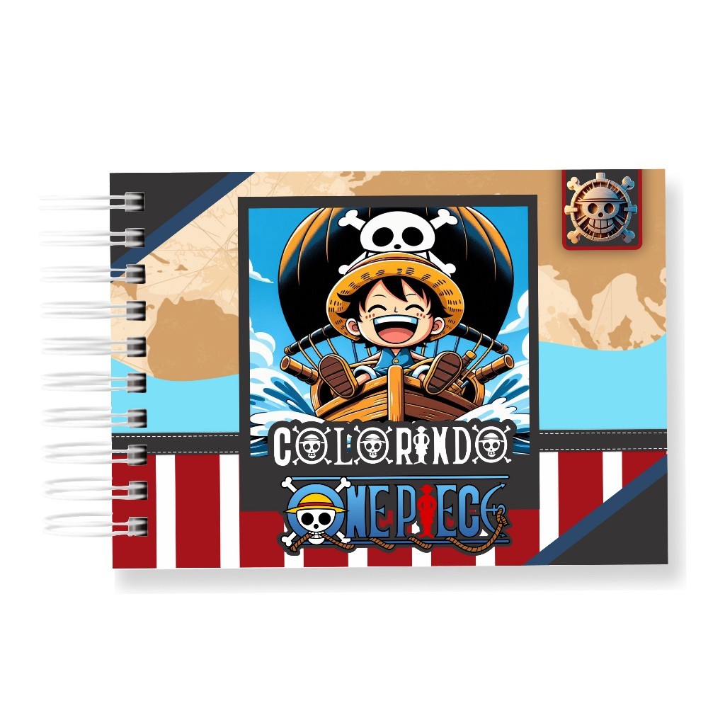 Livro de Colorir ONE PIECE 50 Folhas 120G Caderno de Pintura