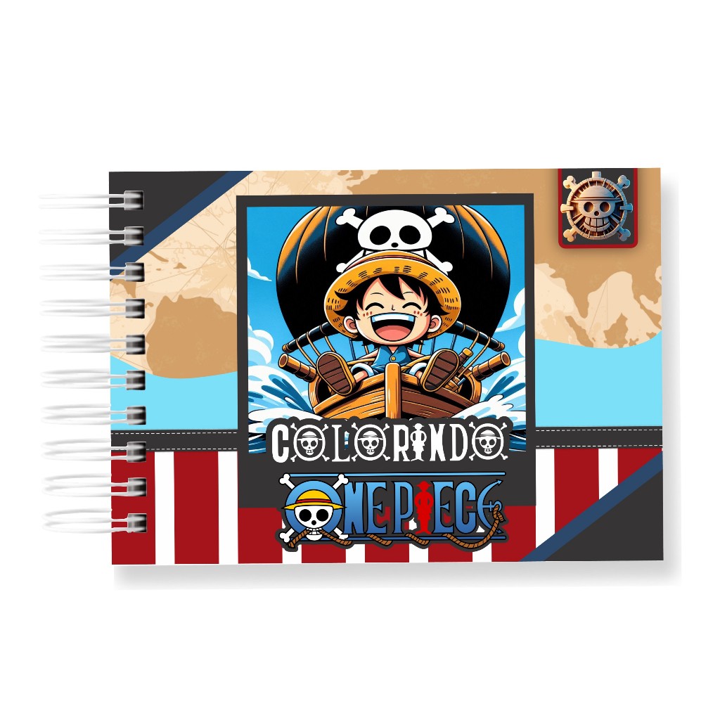 Livro de Colorir ONE PIECE 50 Folhas 180G Caderno de Desenho Pintura Coloring Book SEM PERSONALIZAÇÃO