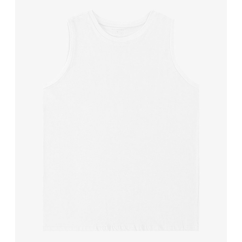 Regata Masculina Básica Meia Malha Diametro Branco