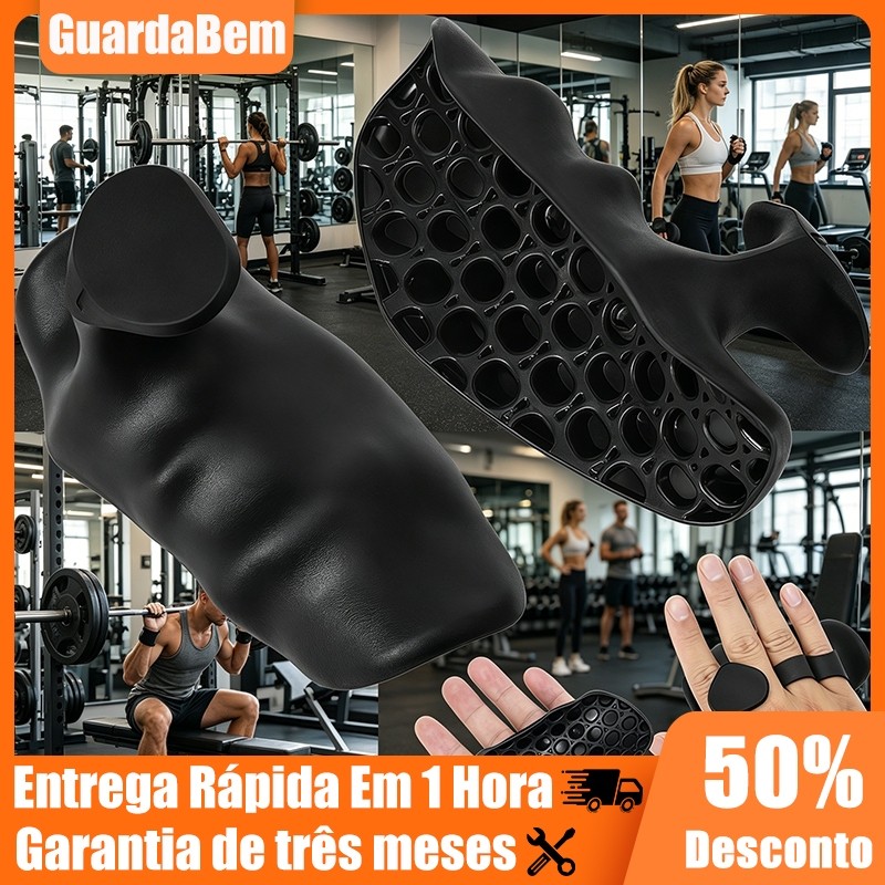 Luva De Academia Grip Protetor Mão Anti-Slip Silicone Musculação Barras Halteres Antiderrapante