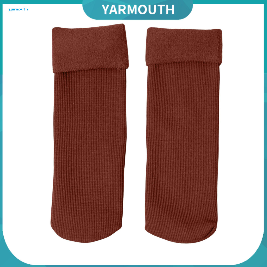 Women Socks Winter Women’s Thick Plush Mid-calf Thermal Anti-odor Floor with Elastic Anti-slip Grip Extra Loose Ankles