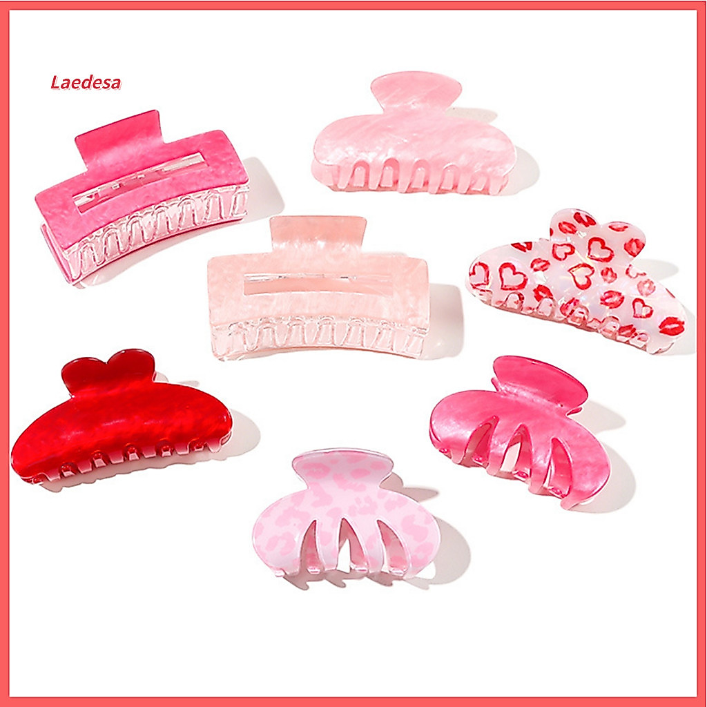 Practical Hair Grip Multiple Colors Clip Leopard Print Claw Medium Size Pink Anti-slip Strong Shark Jaw Accessory for Wo