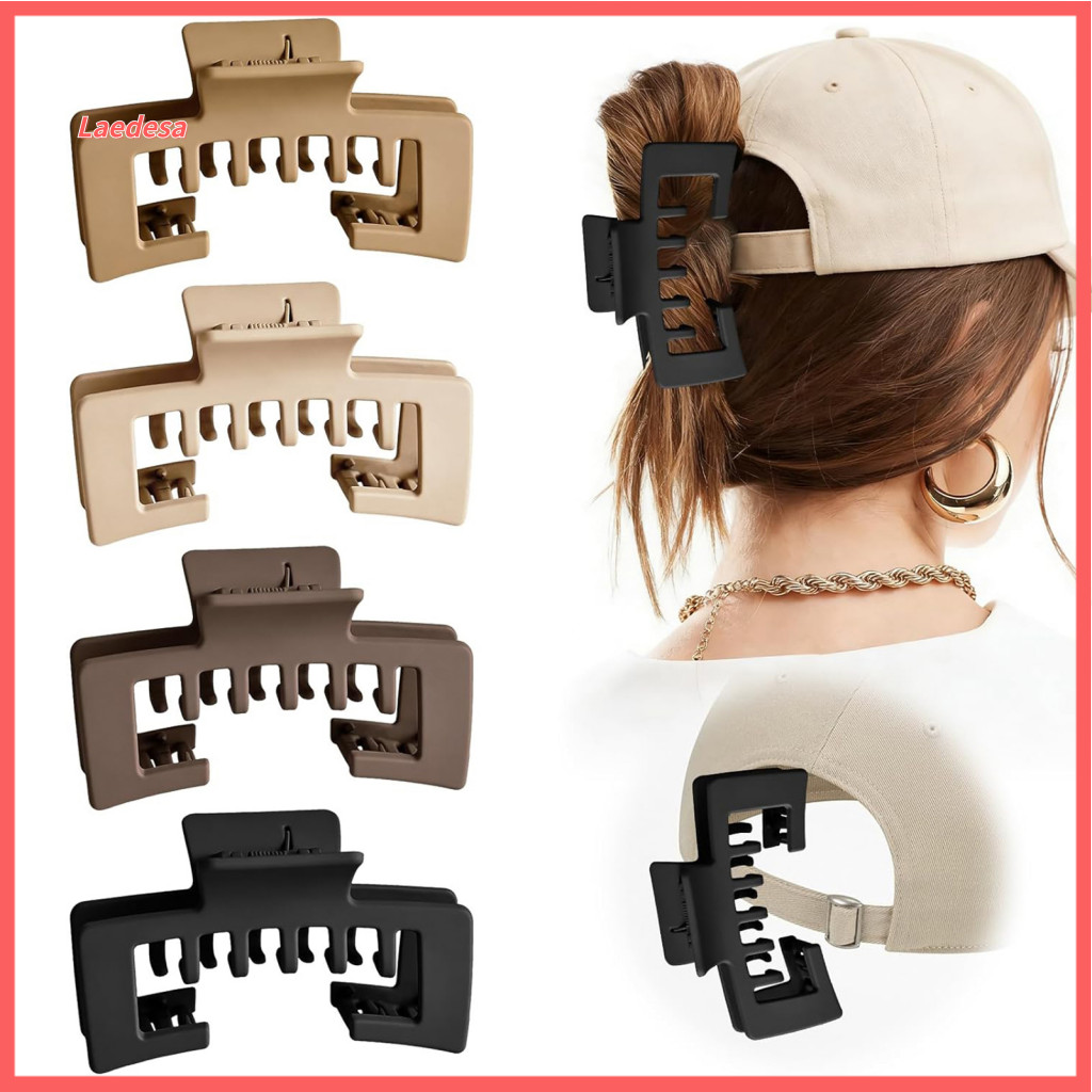 Hair Clamp 4/6 Pcs Baseball Cap Claw Clips Strong Grip Hat Clamps with Heavy-duty Springs Anti-slip Accessories for Wome