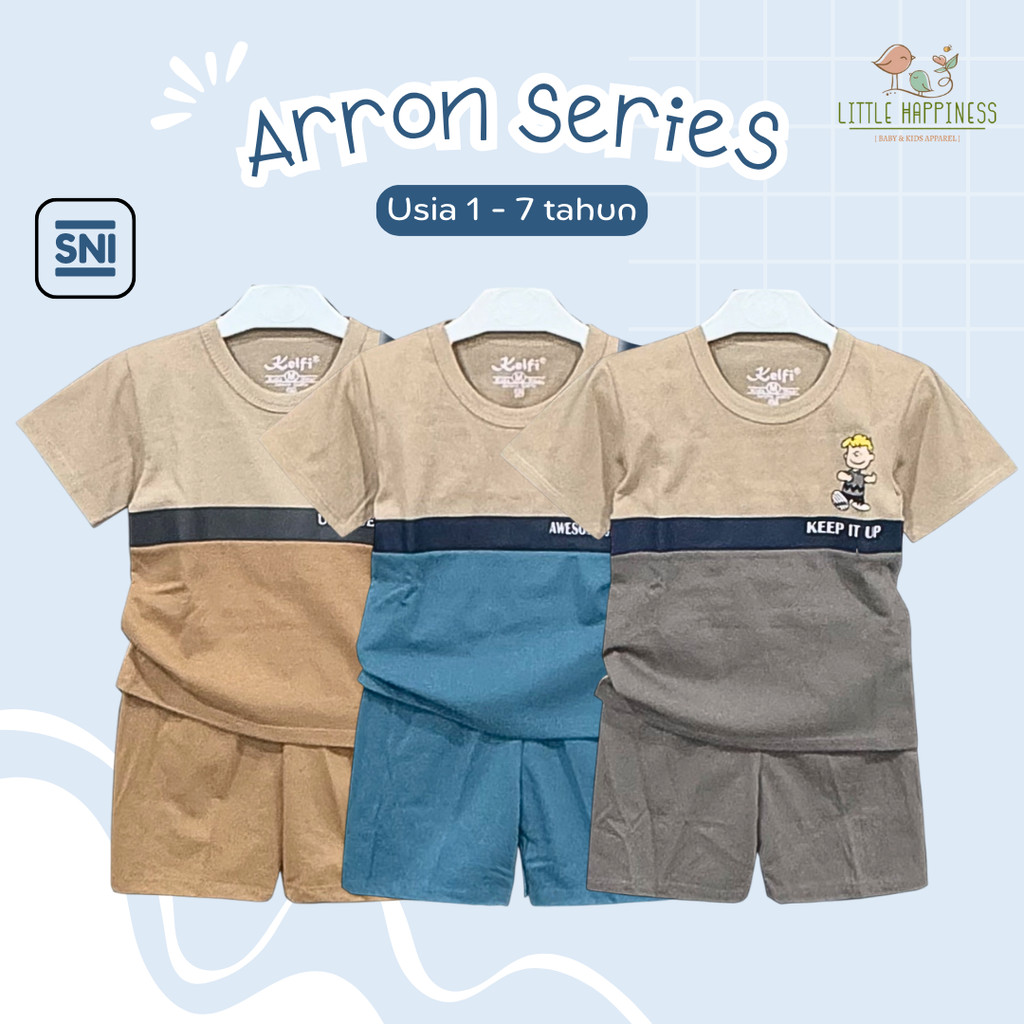 Série ARRON ~ Conjuntos De Roupas Para Meninos E Meninas De 1 A 7 Anos Com Motivo Impresso Em Tela KELFI