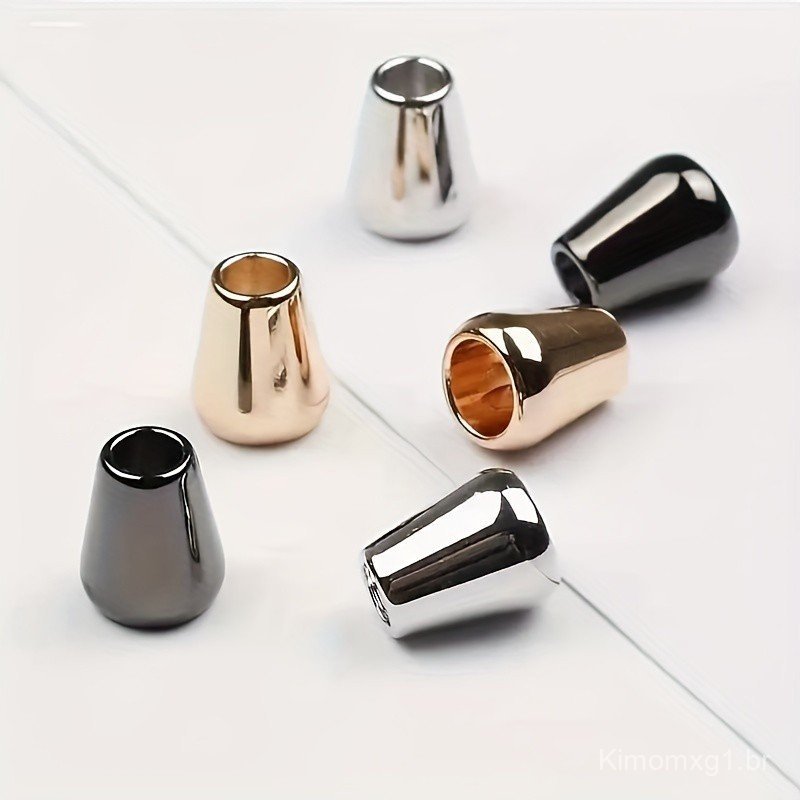 15pcs/bag Metal pendant pants rope anti-slip buckle cap rope tail buckle rope head clip single-hole buckle, suitable for
