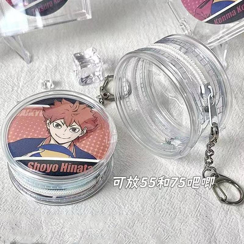 58Transparent anime badge storage bag，Mini round protective bag，Suitable for Japanese cartoon student badge pendants，Suc