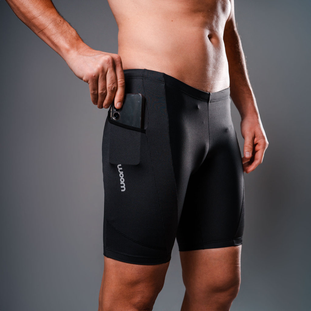 Bermuda Running Light Run Preto e Azul Masculina II