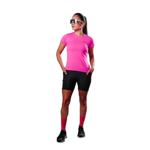 Camiseta Running Woom Light Run Rosa