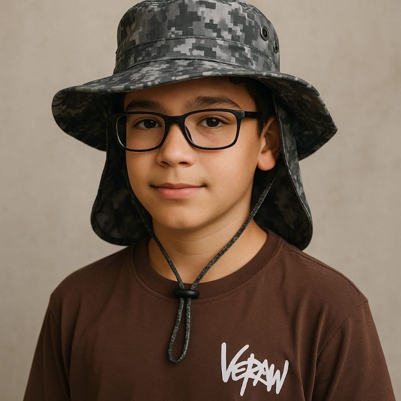 Chapéu camuflado infantil