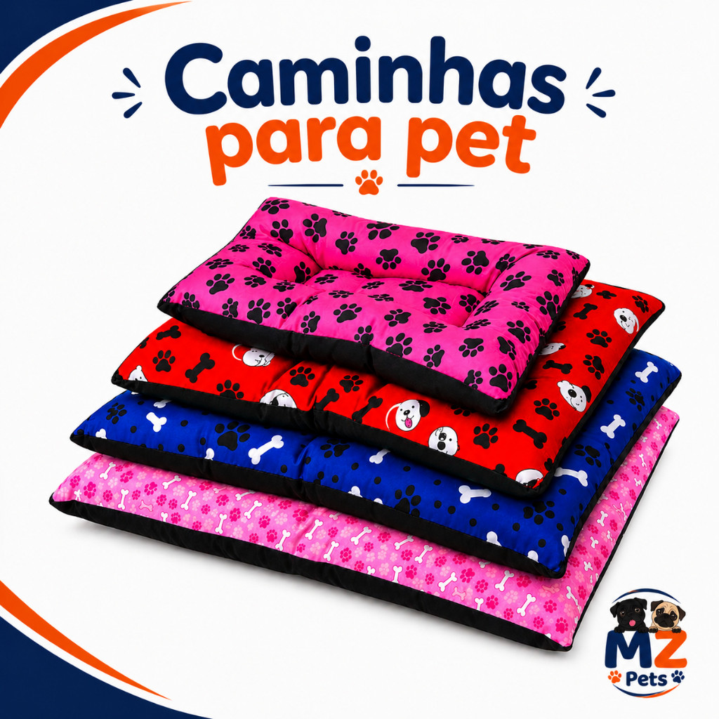 Cama Pet Caminha Colchonete Cachorro Gato Confortável Zíper Fácil Limpeza Fundo Emborrachado Macia
