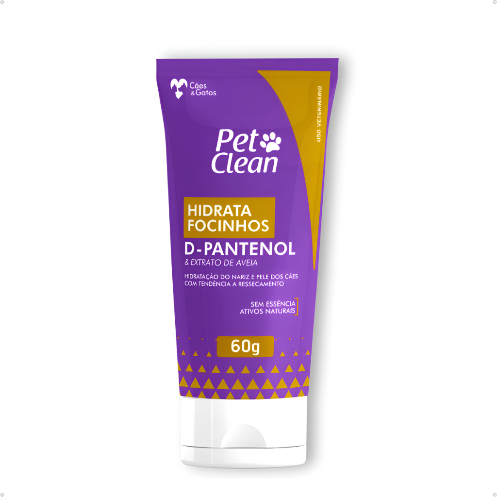 Hidratante Focinhos Cães Gatos Pet Clean 60g Hidratar Filhote Cachorro Creme Limpeza Cuidado