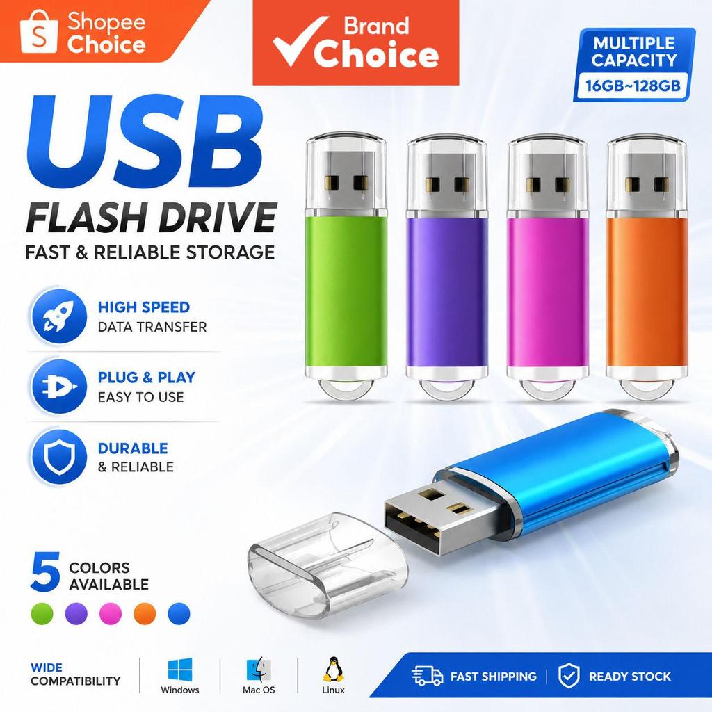 Pen drive USB de metal resistente (5/PCS) 1GB 2GB 4GB 16GB 32GB 64GB, portátil e à prova d’água, para transferir e fazer