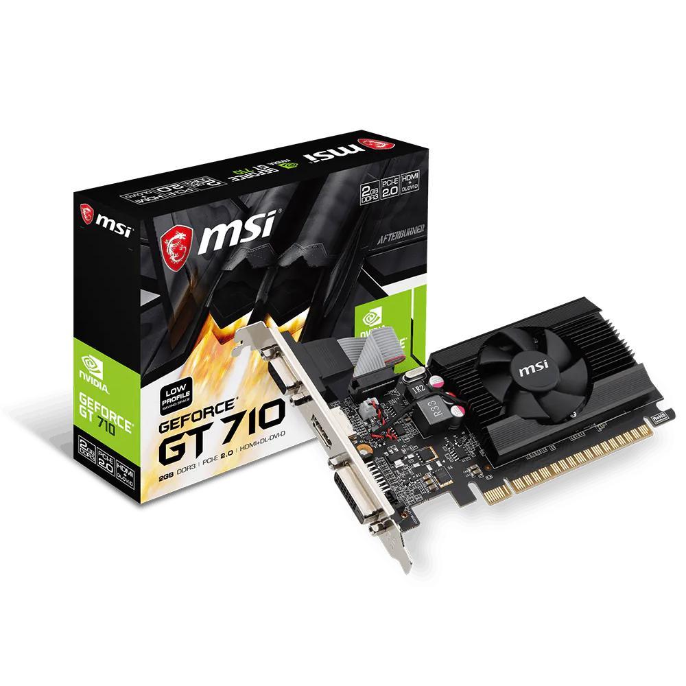 Placa De Video MSI GeForce Gt 710, 2GB, Ddr3, Low Profile, 912-V809-4415