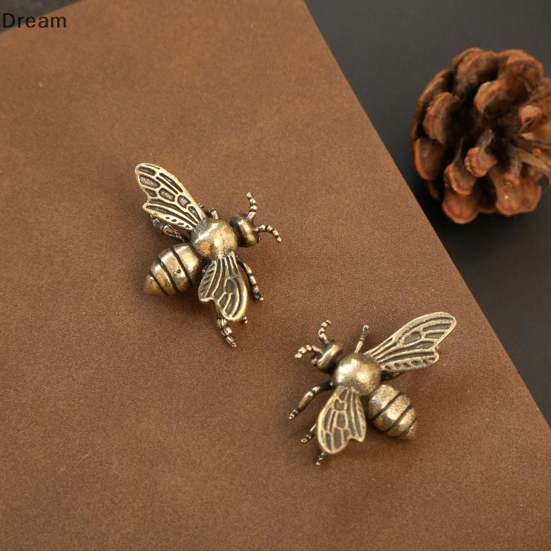 < Dream > Estatuetas Colecionáveis De Mini Abelha De Latão Vintage 1 Unidade/2 Unidades-Decorações De Mesa Antigas Feita