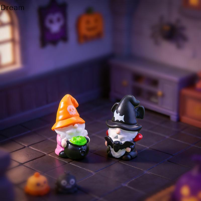 < Dream > 5 Pçs Mini Halloween Gnome Resina Estatueta Artesanato Durável Ornamento De Mesa Para Casa Decoração Festa Int