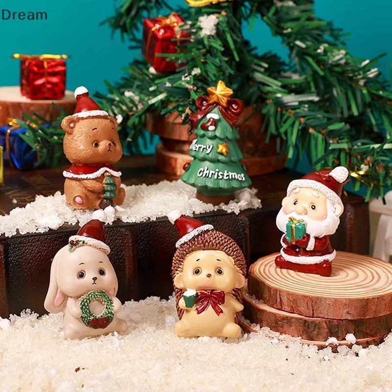 < Dream > Mini Estatueta De Resina De Natal , Artesanato Criativo Fofo Para Árvore Ornamento Pendurado , Lembrancinha De