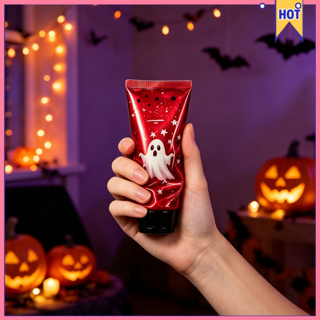Halloween Ghost Toothpaste Squeeze Toy – Slow Fidget for Kids Adults Stress Relief Glitter Squishy Soft Tpr Party Favo