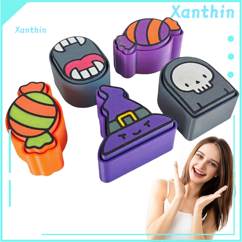 Mechanical Clicker for Adults Halloween Toy Witch Hat Skull Fidget – Stress Relief Keyboard for Office Travel Classroo