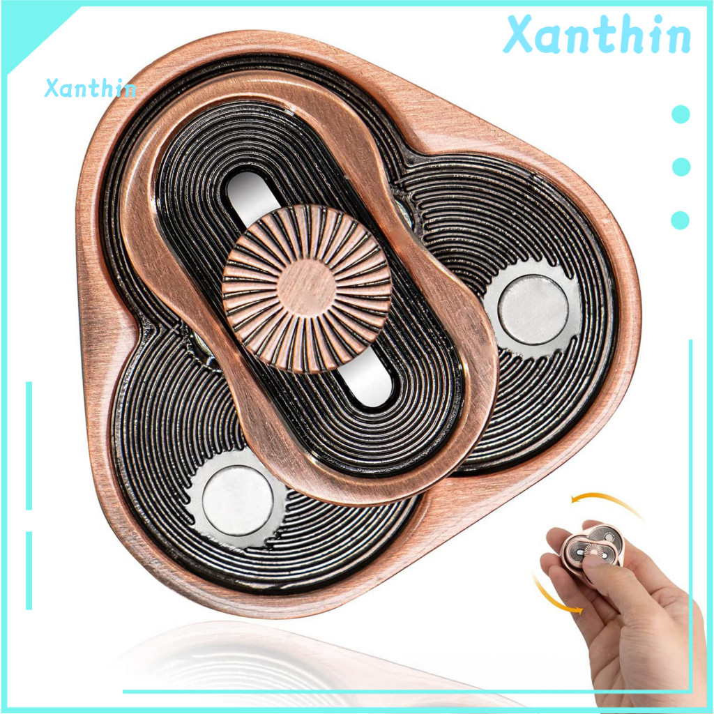 Metal Fidget Slider Stress Relief Toy Triangle – Portable Magnetic Fingertip for Kids Teens Adults Pocket Edc