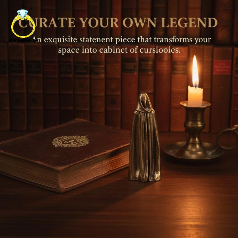 [BANY] Grim Reaper Estatueta Masculina Sem Rosto Mini Estátua Retrô De Latão Ornamento De Mesa Criativo Para Decoração D
