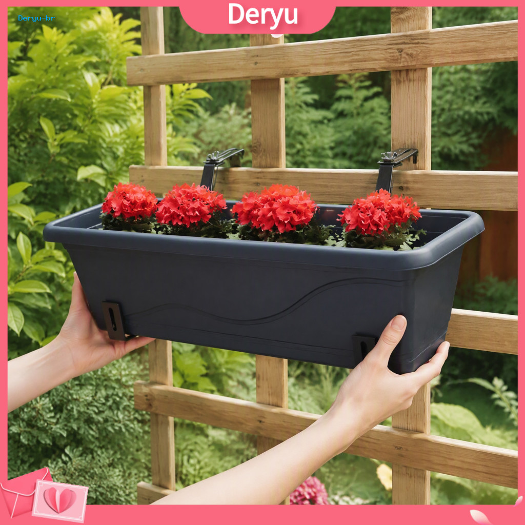 Balcony Planter Box Brackets Flexible Railing Hangers 4pcs Adjustable Stainless Steel – No Drill Flower for Fence for