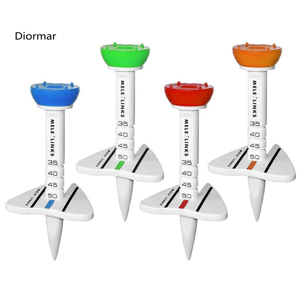 Height Adjustable Golf Tees 4pcs Set – Premium Big Head High Durability Unbreakable Portable Accessories for Easy Cont