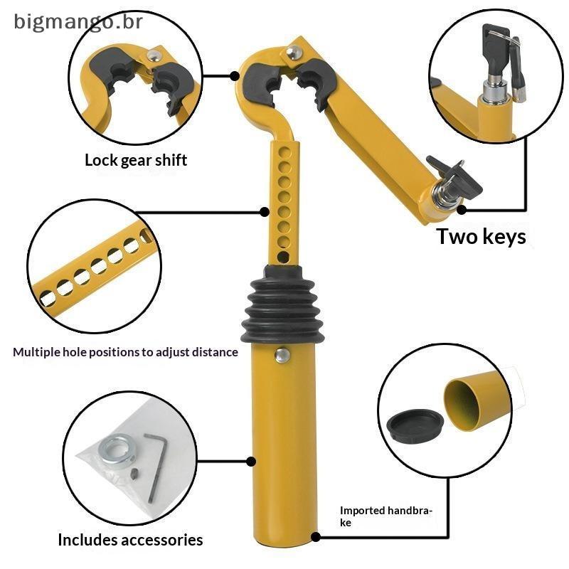 BIBR Heavy Duty Car Gear Shift Lo Ajustável Anti Roubo Segurança Universal Para Sedan SUV Tru Veículo Acessório De Prote