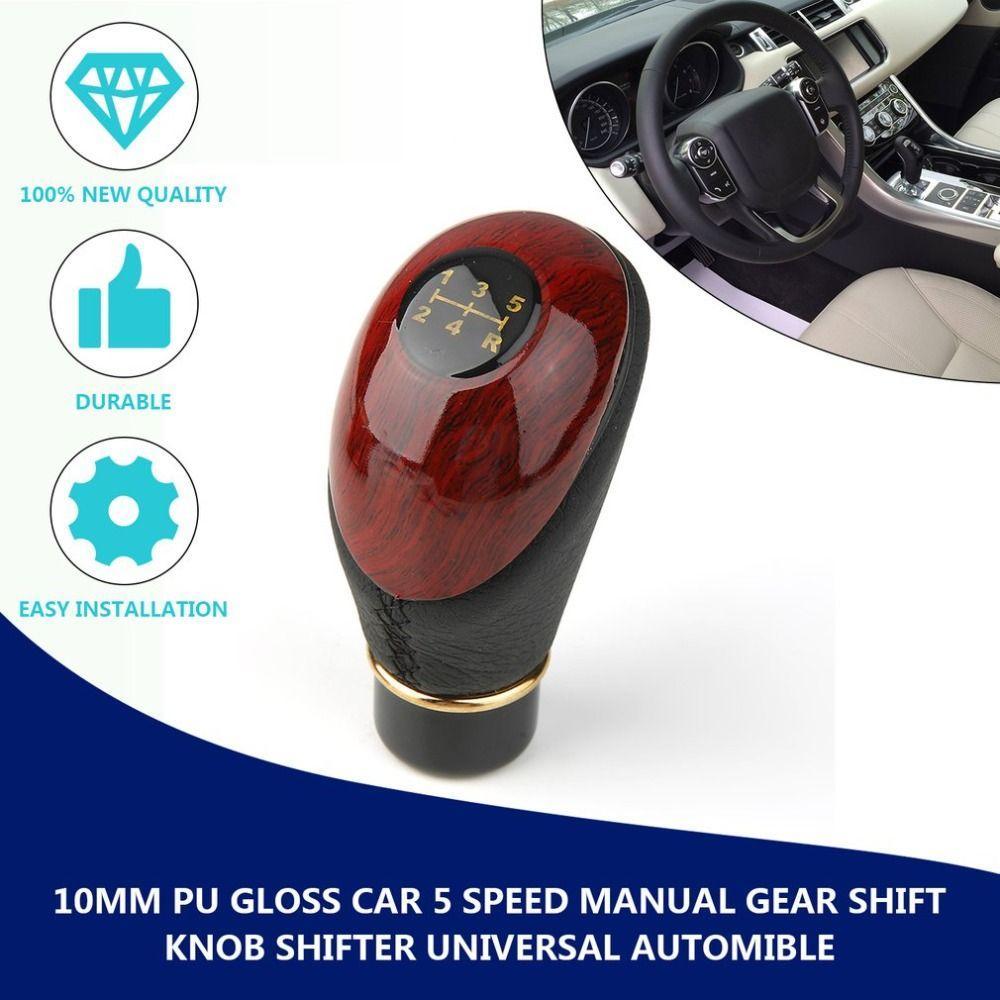 AYOMIR Manual Gear Stick Knob Alavanca De Câmbio Couro PU Brilho Diâmetro 10mm Shift Shifter