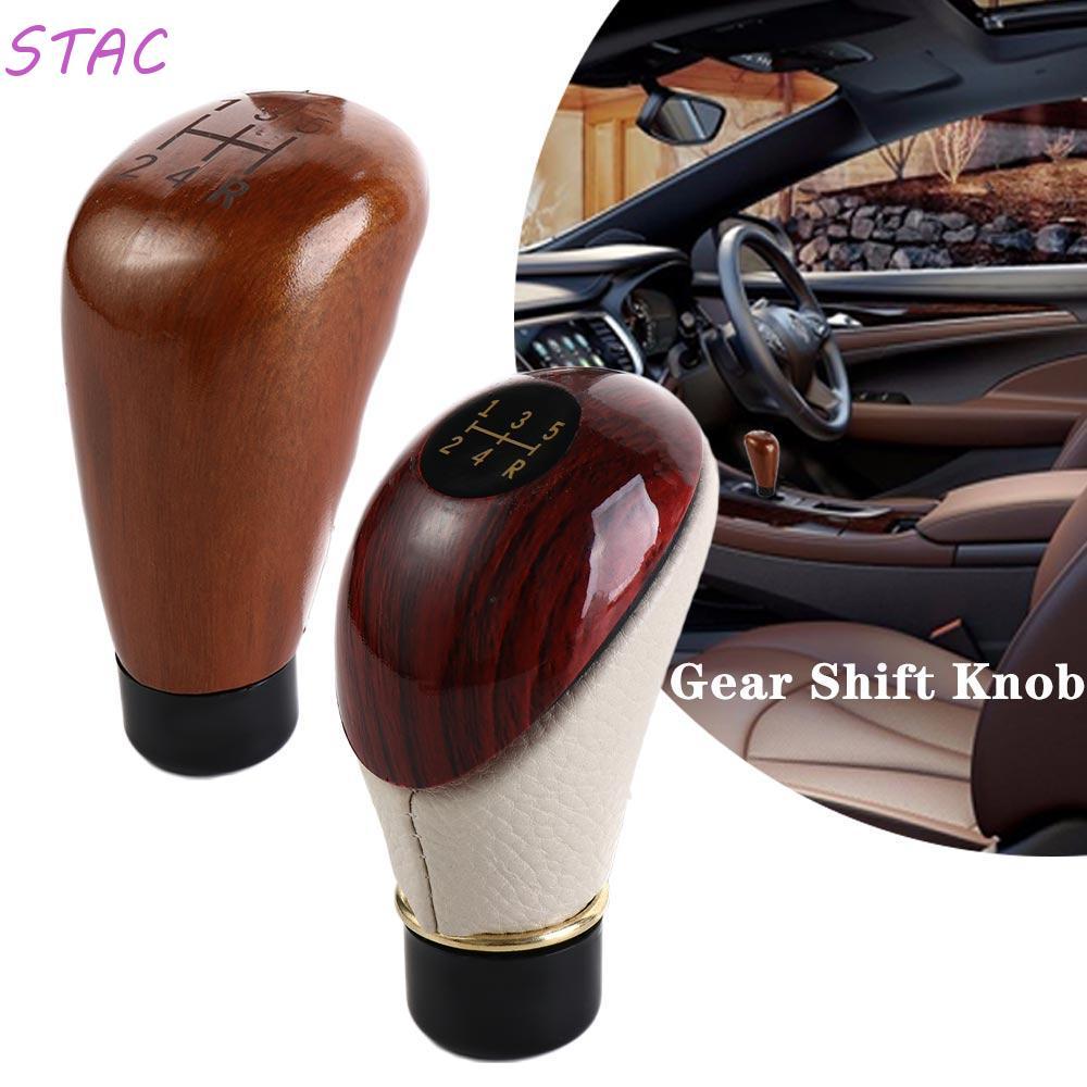 STAC Manual Gear Stick Knob Imitação Pêssego PU Couro Universal Requintado Botão De Mudança De Carro