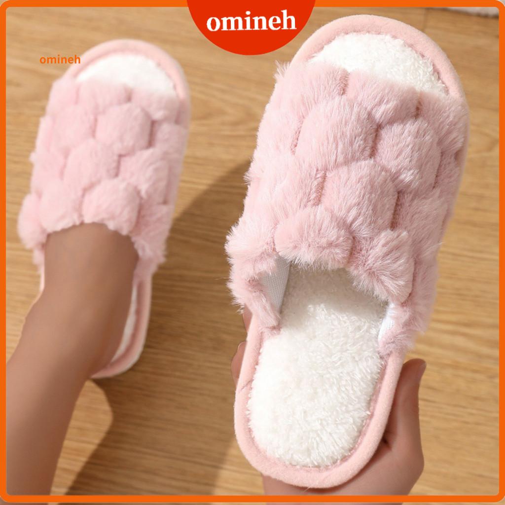 Cute Slippers for Women Fun Indoor Cozy Plush Fuzzy Open Toe for Men – Anti-slip Faux Fur Slides Warm Winter House Sho