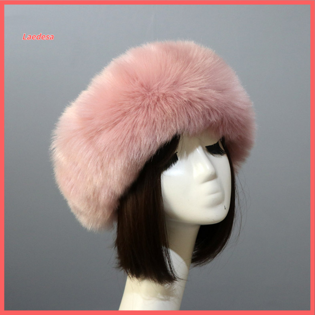 Hat Winter Accessory Rabbit Fur Snood Women’s Plush Faux Headband Warm Soft Fluffy Brimless Insulated Autumn for Weath