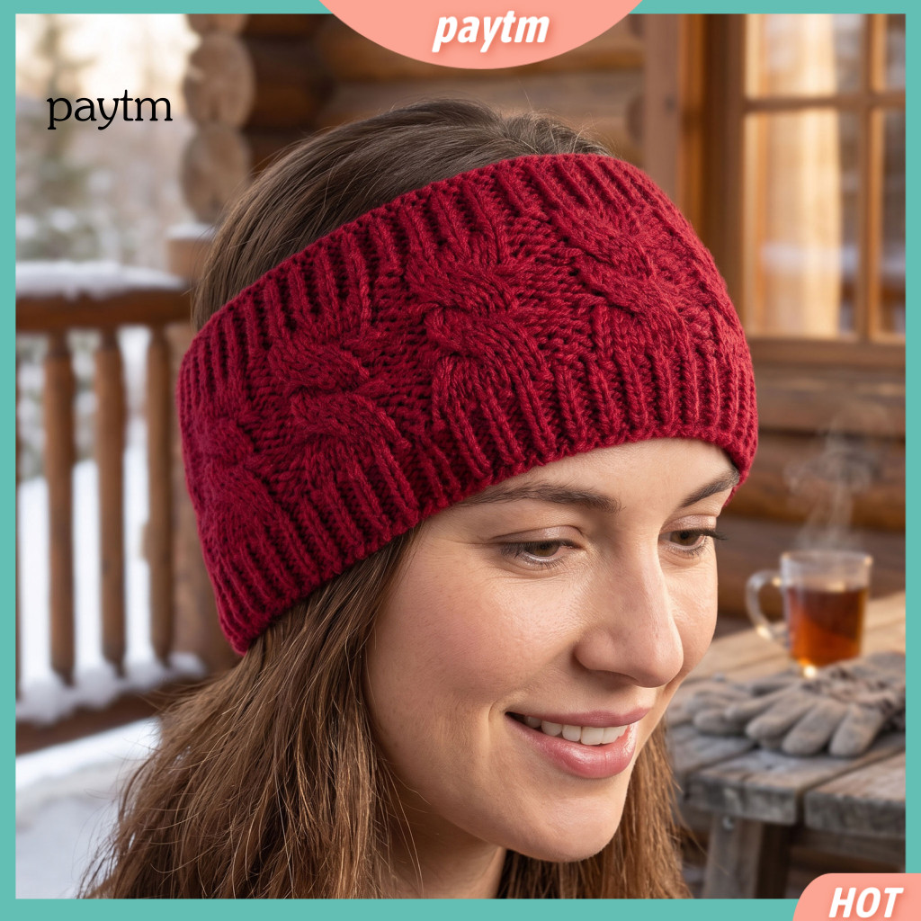 Winter Ear Warmers for Women Faux Fur Headband for Knitted for Soft Fleece Lined Thermal Warmer Thick Plush Hair Band fo
