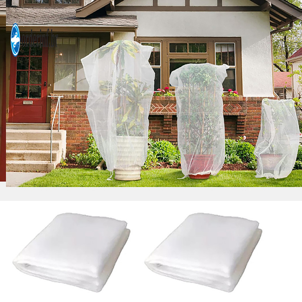 Indoor Plant Guard Protection Cover Bird-proof Protector Mesh with Zipper Drawstring – Tear-resistant Garden Patio Pot