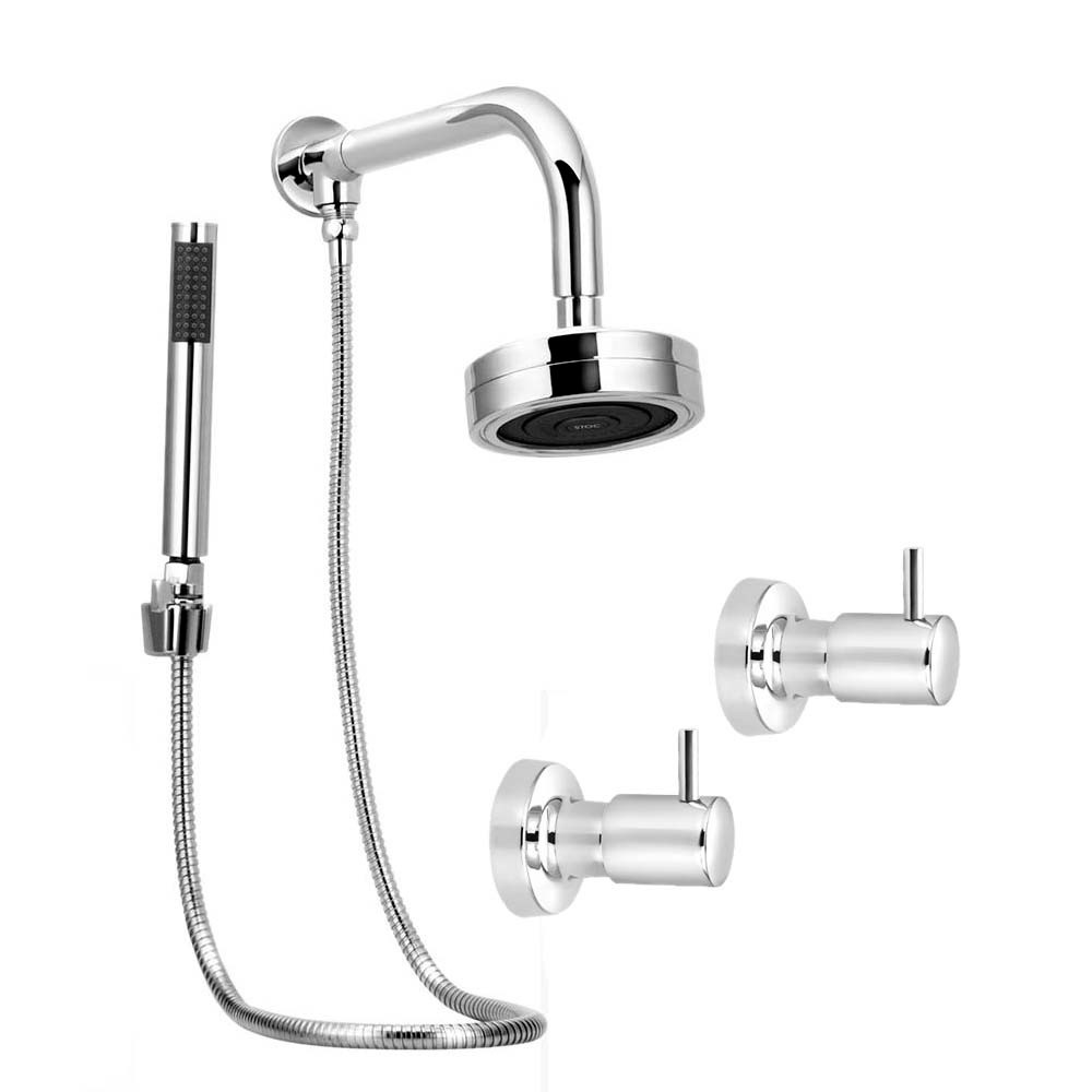Chuveiro Autolimpante Completo Acabamento Registro Banheiro Anti Entupimento Ducha