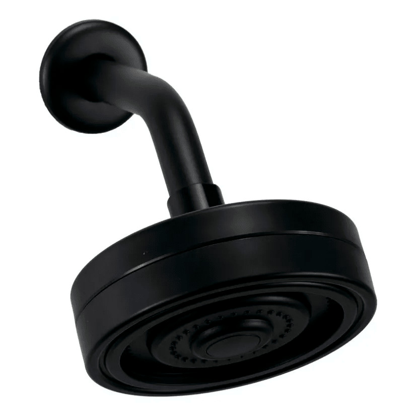Ducha Autolimpante Abs Preto ônix Braço De Parede Banheiro
