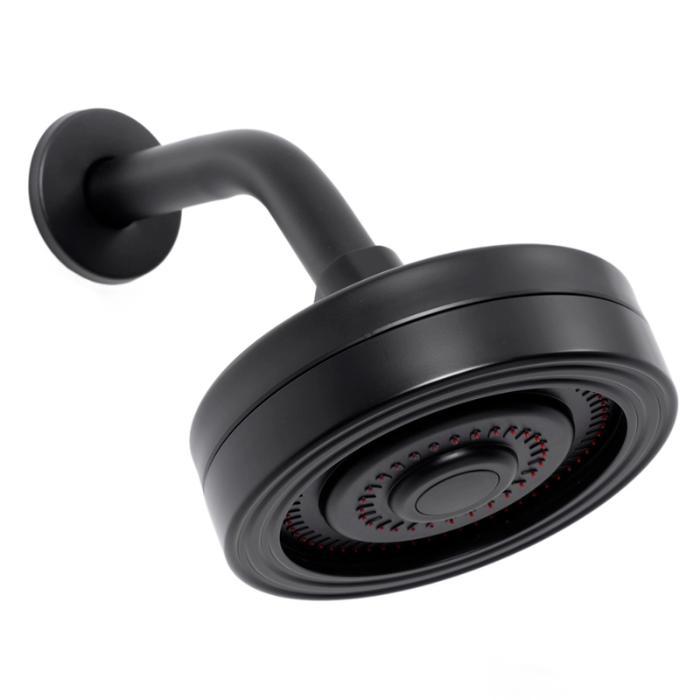 Ducha Chuveiro Autolimpante Redondo de Parede Curto Cromado Inox 201