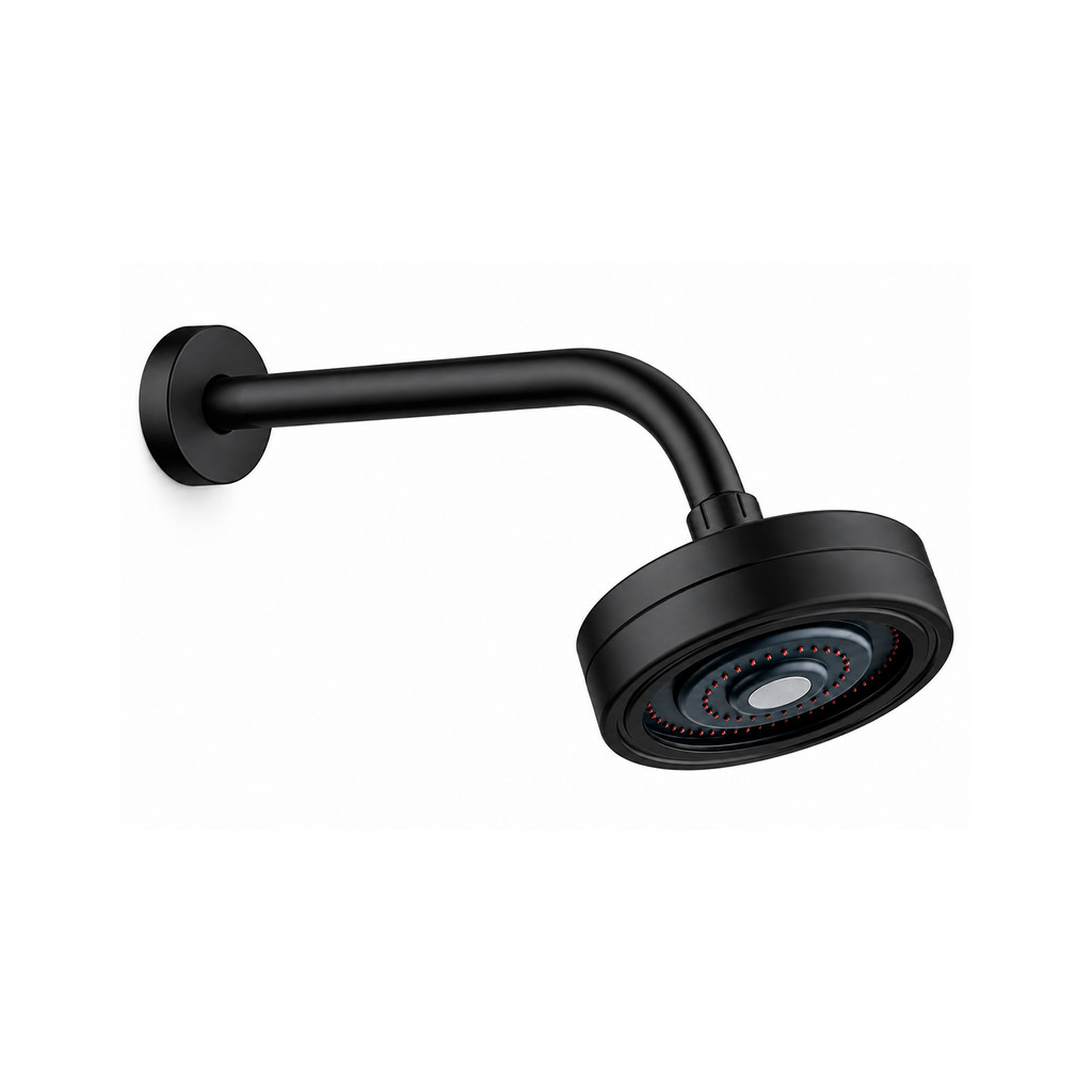 Ducha Chuveiro Oslo de Parede Preto Autolimpante - Civitt
