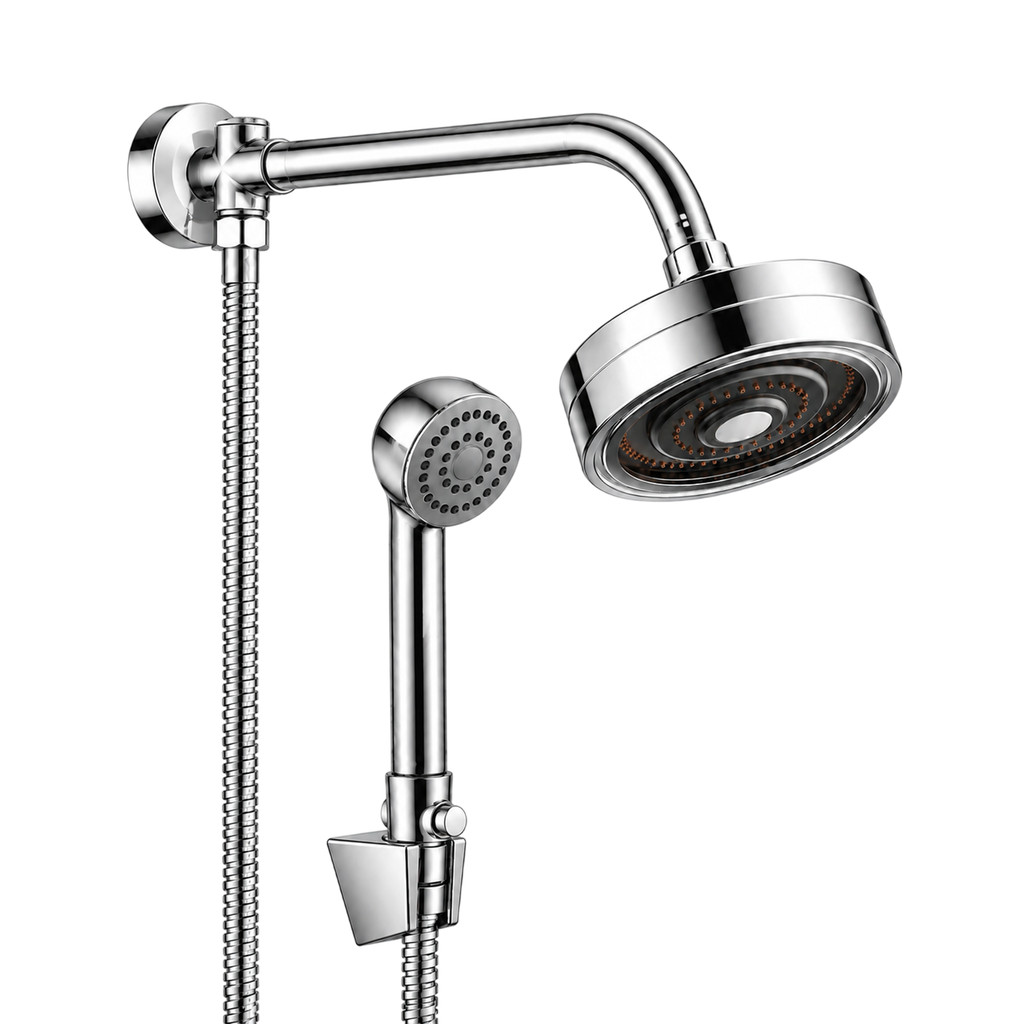 Chuveiro com desviador e Ducha Inox Cromado Autolimpante