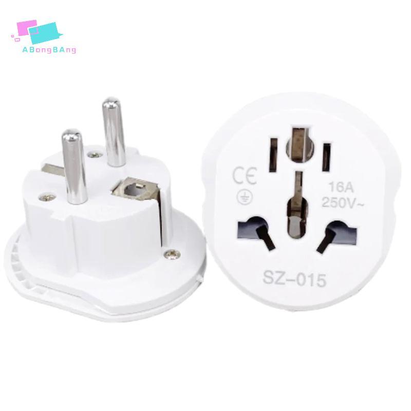 Abongbanghn 16A Universal Adaptador De Viagem Da Ue Conversor Euro Reino Unido Eua AU Para AC Power Soet Plug Carregador