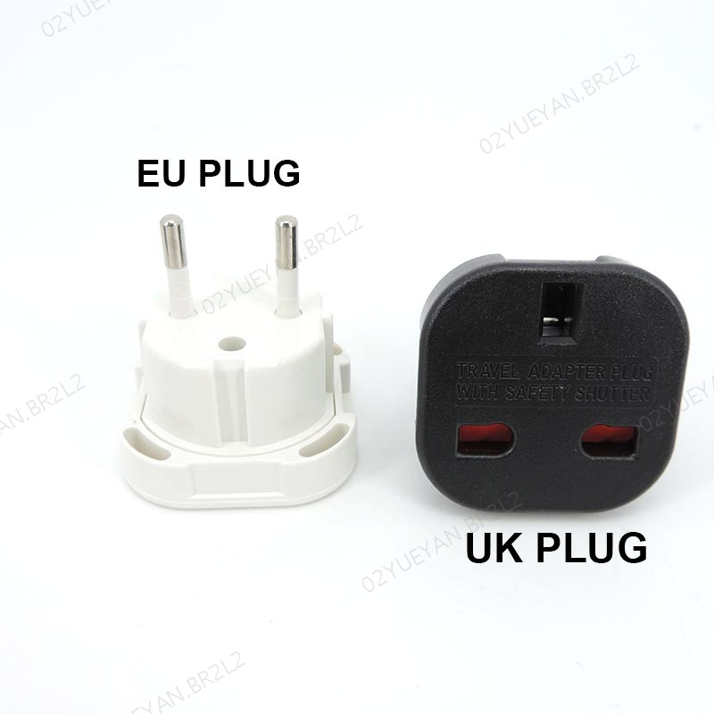 Plugue Universal Da Ue , Conversor Reino Unido Para Adaptador De Fonte De Alimentação Viagem Euro , Carregador AC 250V ,