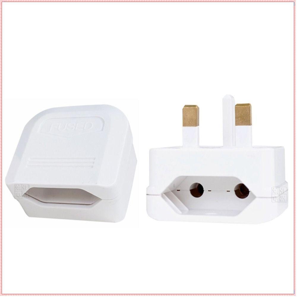 Plugue De Viagem De 2 Pinos Para 3 Euro Adaptador Reino Unido Ue