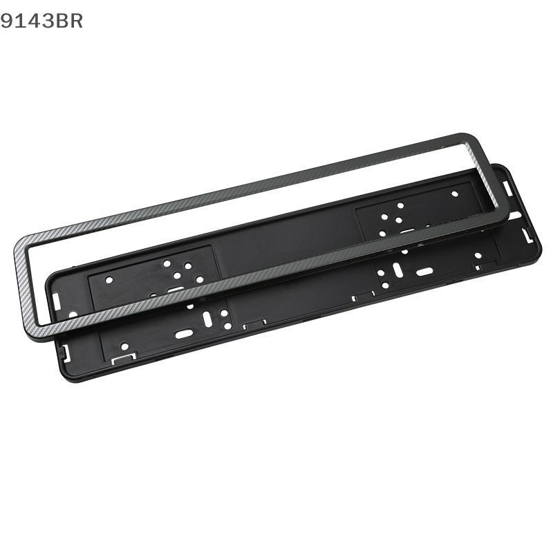 Novo Quadro De Placa De Licença De Carro De Fibra De Carbono De Aço Inoxidável Universal Reino Unido Ue Euro Europeu Sup