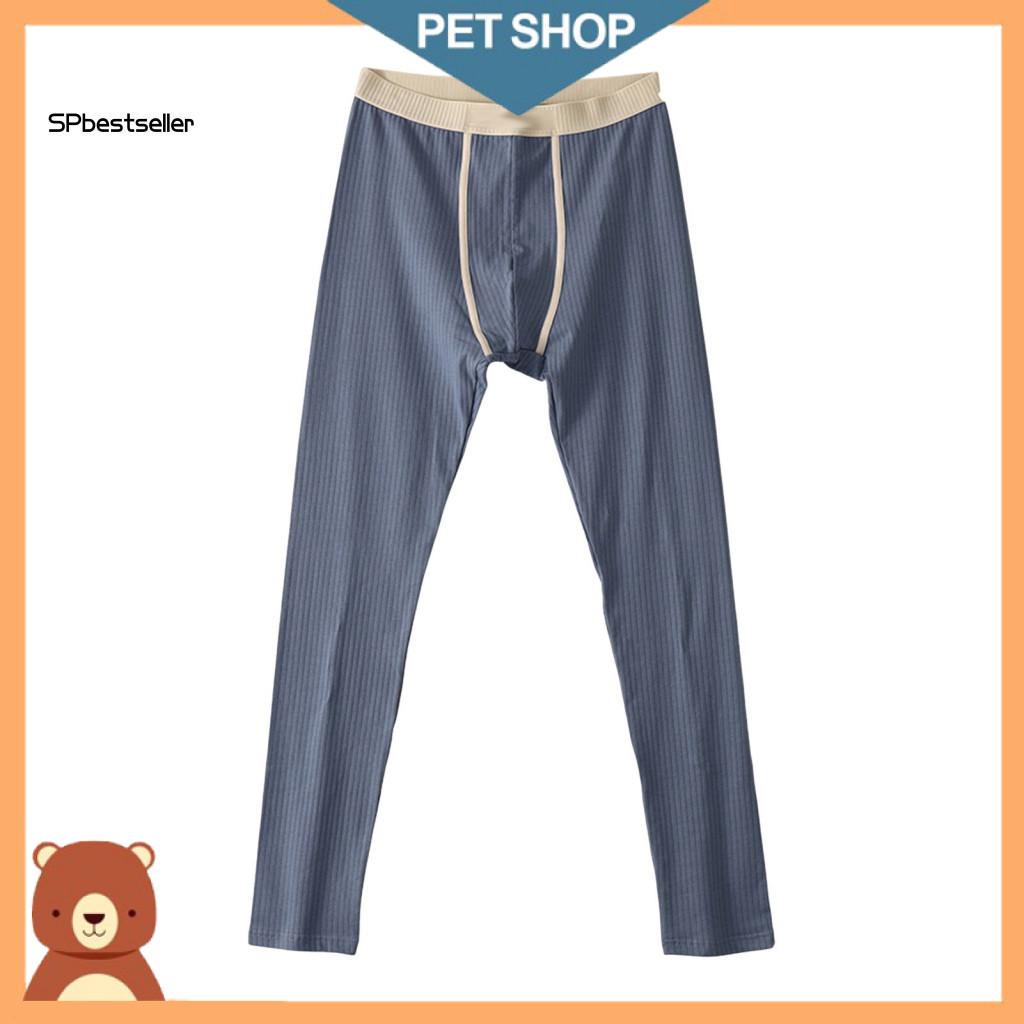 Thermal Leggings Well-stitched Pants Winter Long Johns for Men – U Bulge Pouch Thin High Elasticity Bottoming Solid Co