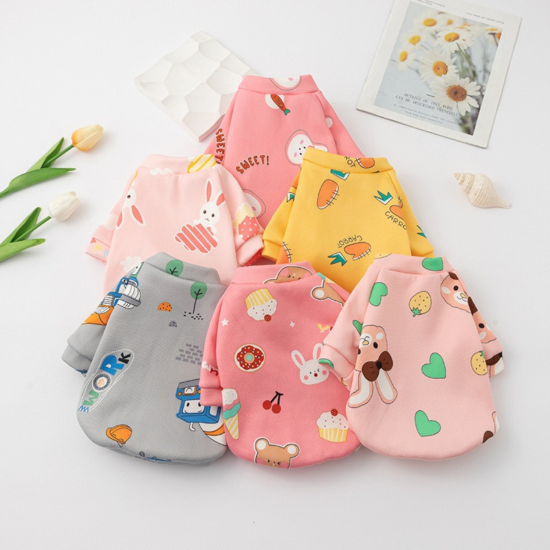 Roupas Para Cães De Estimação Cartoon Pet Dog Clothes Winter Coat Warm Puppy Hoodies Pequenos E Médios Sweatshirt