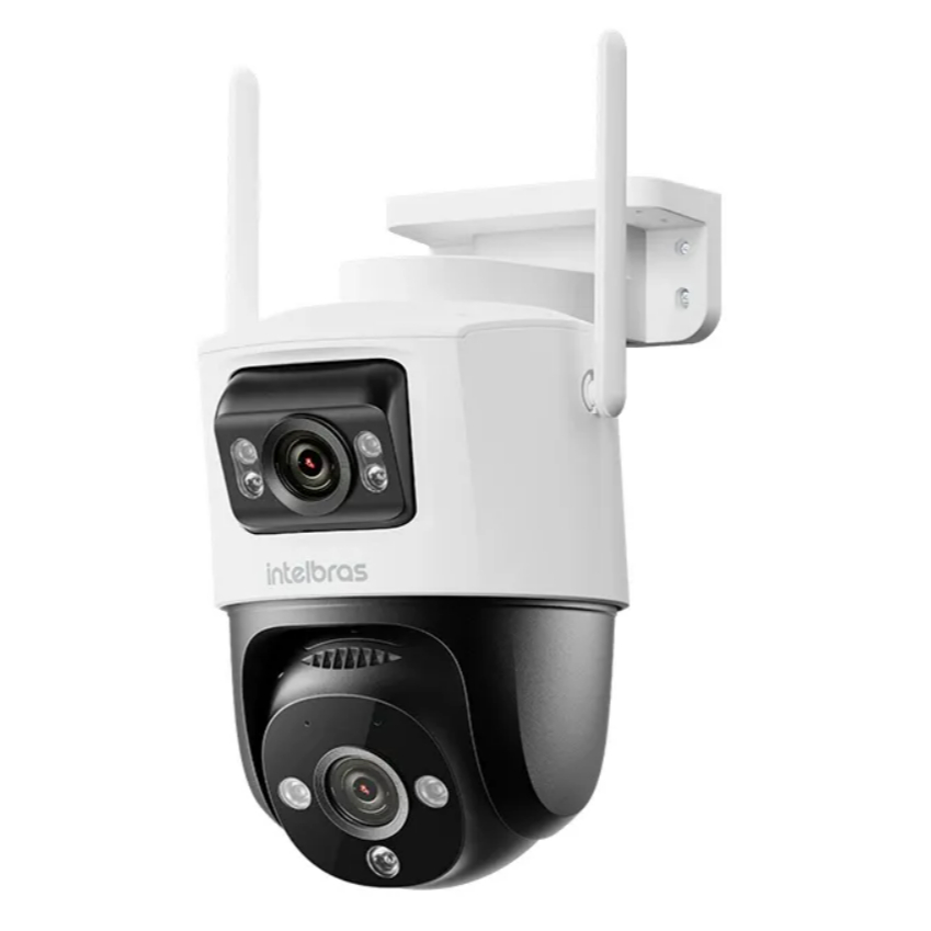 Câmera Wi-Fi Mini Speed Dome Dupla 360° Intelbras iM9+ Full Color 3MP Inteligente c/ Áudio